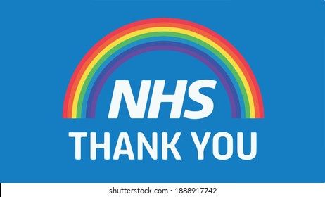 Thank You NHS, Covid 19 Illustration Vector Poster 