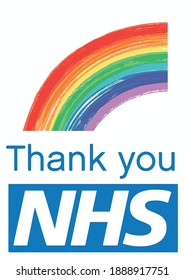 Thank You NHS, Covid 19 Illustration Vector Poster 