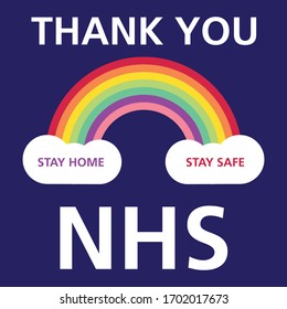 Thank You NHS Rainbow Graphic