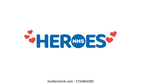 Thank You NHS Rainbow Love Heart Vector Coronavirus 2020 Pandemic UK 