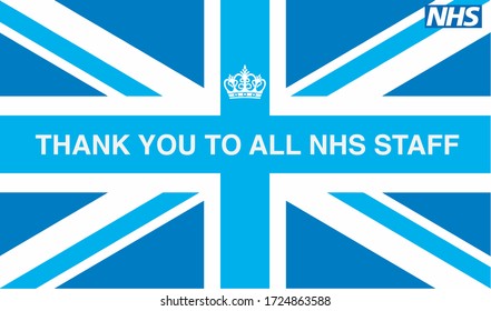 Thank You NHS Rainbow Love Heart Vector Coronavirus 2020 Pandemic UK 