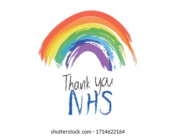 Thank you NHS rainbow vector