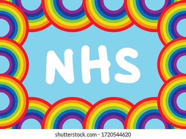 Thank you NHS rainbow vector
