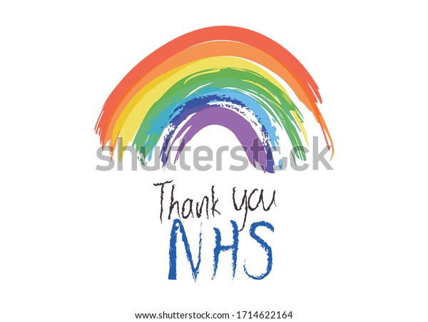 Thank You NHS Rainbow Painted In The Road Editorial Stock Image - Image Of Rainbow, Essential - Foto 12
