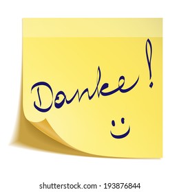 Thank you note in german with smiley