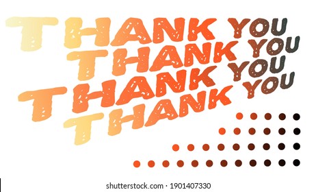 A thank you note. Typography for greeting cards, posters, banners and stickers. Vector illustration.