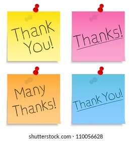 Thank You Notes, vector eps10 illustration