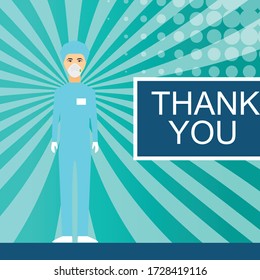 Thank you Nurse to protest Coronavirus