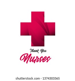 Thank you nurses day vector template