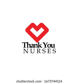 Thank You Nurses Heart Design Vector Stock Vector (Royalty Free ...