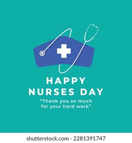 Thank you nurses. International nurses day design template