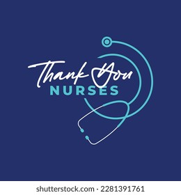 Thank you nurses. International nurses day design template