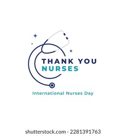 Thank you nurses. International nurses day design template