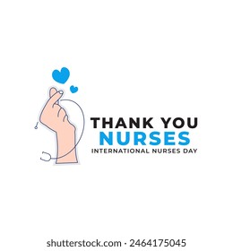 Thank You Nurses Label Vector Template Design Illustration