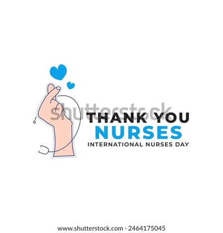 Thank You Nurses Label Vector Template Design Illustration