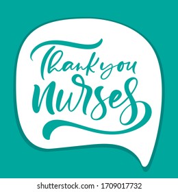 Thank You Nurses Lettering Vector Text Stock Vector (Royalty Free ...