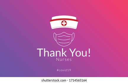 Thank You Nurses Vector Gradient Background Stock Vector (Royalty Free ...