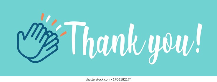 Thank you on green background