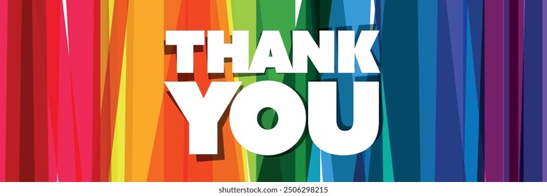 Thank you on lined background