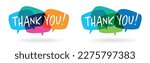 Thank you on speech bubble