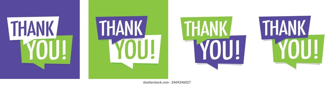 Thank you on speech bubble