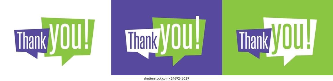 Thank you on speech bubble