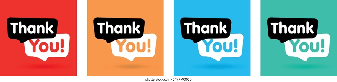 Thank you on speech bubble