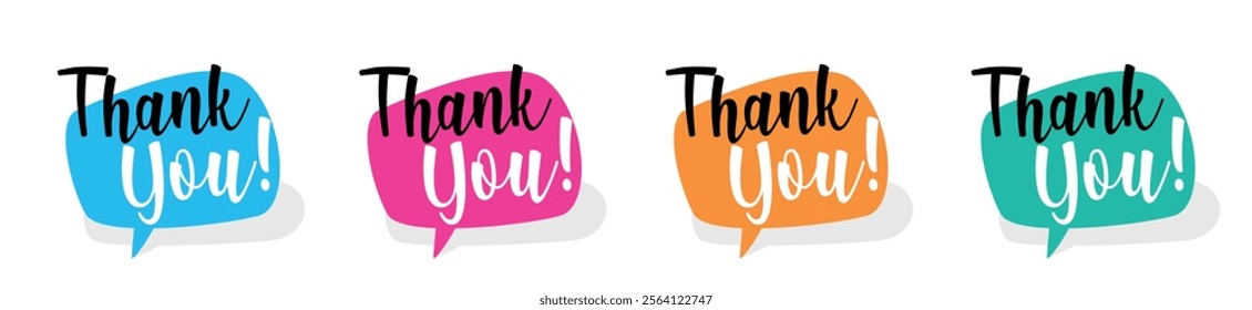 Thank you on speech bubble