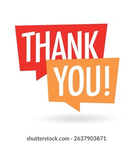 Thank you on speech bubble