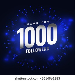 thank you online web customer background with firework design vector