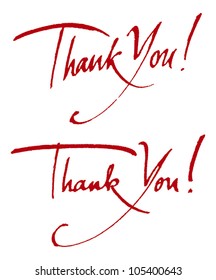 "Thank you!" original handwritten calligraphy for your logo, website or advertisement