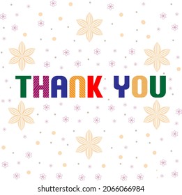 Thank You Ornament Banner Poster Presentation Stock Vector (Royalty ...