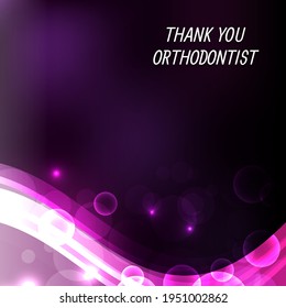 thank you Orthodontist . Geometric design suitable for greeting card poster and banner