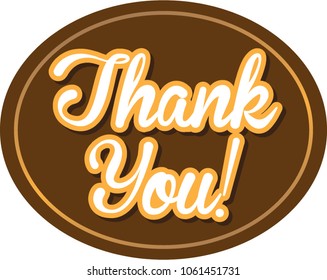 Thank you oval label