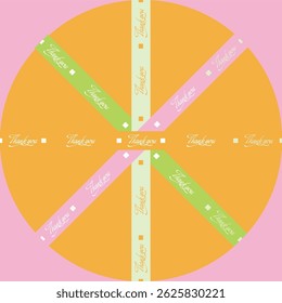 Thank you. Packaging, gift, postcards, print textile,... Cream cheese, pink, light green line and orange background.