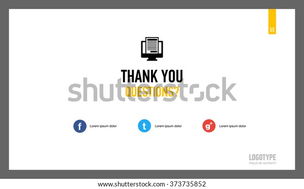Thank You Page Template Stock Vector (Royalty Free) 373735852 Thank You Page Template Stock Vector (Royalty Free) 373735852