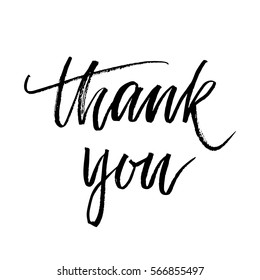 Thank You Paint Brush Vector Text Stock Vector (Royalty Free) 566855497