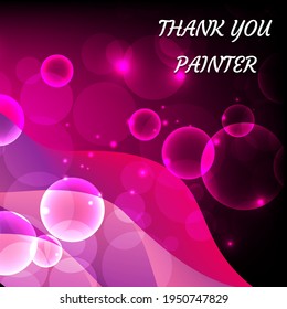 thank you painter . Geometric design suitable for greeting card poster and banner