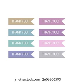 THANK YOU PAPER TAGS ISOLATED ON WHITE VECTOR