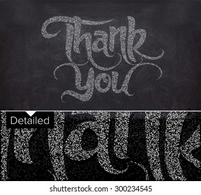 Thank You Particles Text on Back Background, vector illustration