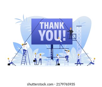 Thank you people, great design for any purposes. Vector illustration