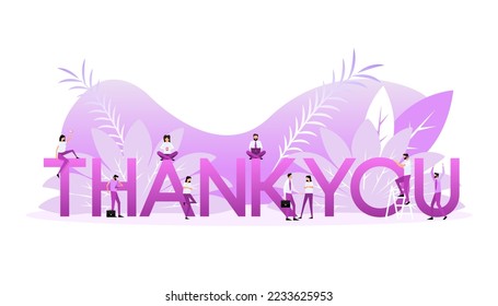 Thank you people, great design for any purposes. Vector illustration