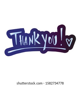 Thank you! - perfect lettering with the background for any occasions and events to show gratitude