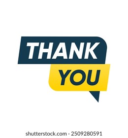 Thank you - phrase banner sign badge vector design