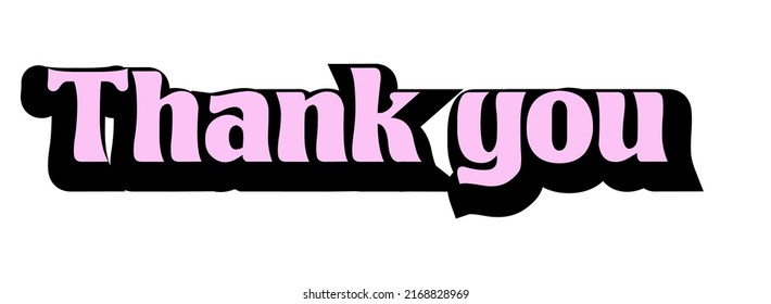 thank you phrase, end of action, lettering