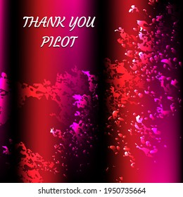 thank you pilot . Geometric design suitable for greeting card poster and banner
