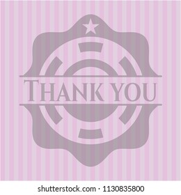 Thank you pink emblem. Vintage.