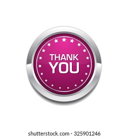 Thank You Pink Vector Button Icon