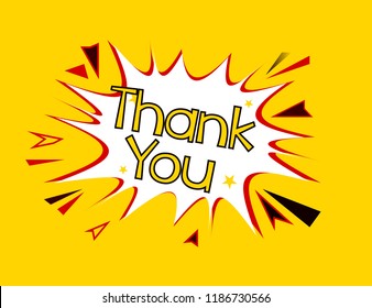 Thank You Pop Art Label Comic Stock Vector (Royalty Free) 1186730566 ...