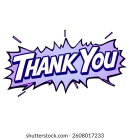 Thank you pop art typography vector